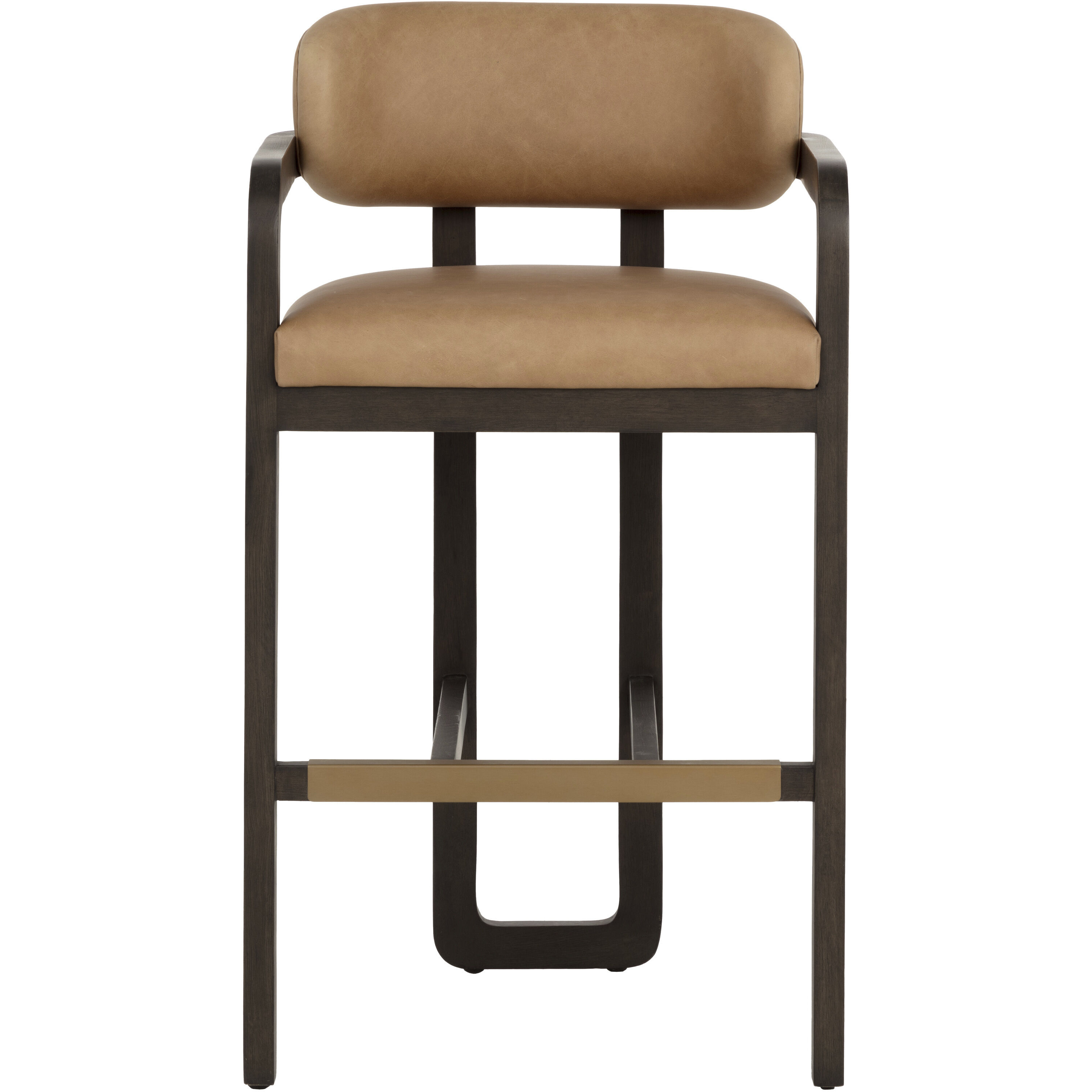 Madrone 40 inch Brown / Ludlow Sesame Leather Barstool